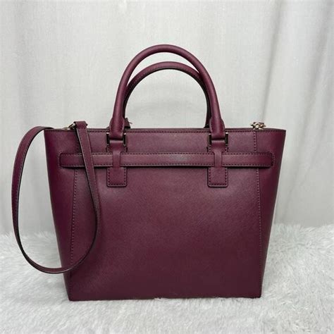 michael kors hamilton traveler brown plum